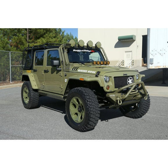 Rugged Ridge 11640.25 Hurricane Flat Fender Flares in Smooth Black for 07-18 Jeep Wrangler JK