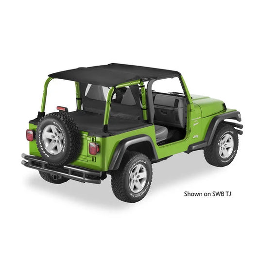 Bestop Safari Bikini, Duster & Windjammer Summer Combo in Black Diamond for 04-06 Jeep Wrangler TJ Unlimited with Factory Soft Top