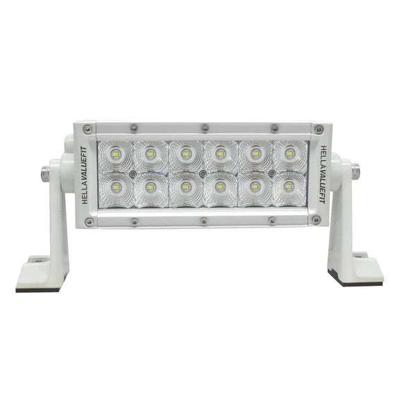 Load image into Gallery viewer, Hella 357208011 ValueFit 12 LED 8&quot; Sport Light Bar in White- Flood Beam
