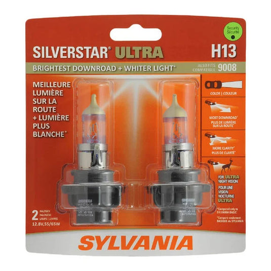 Sylvania H13SU.BP2 #H13 SilverStar Ultra Halogen headlight Bulb 2 Pack