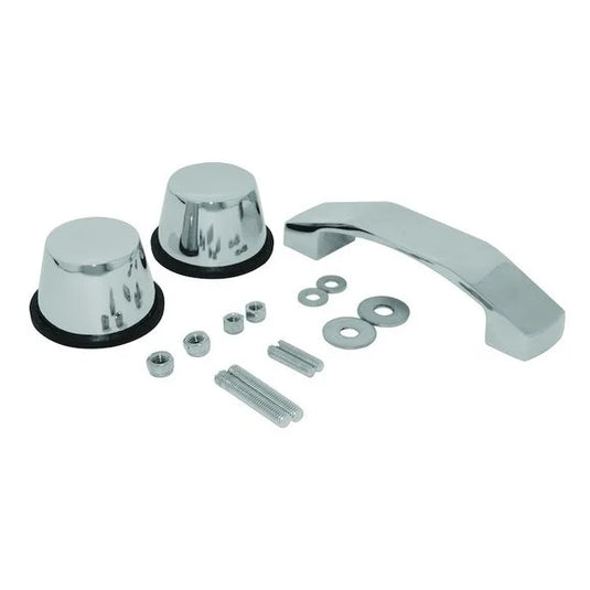 Crown Automotive RT34097 Stainless Steel Windshield Tie Down Kit for 97-18 Jeep Wrangler TJ & JK