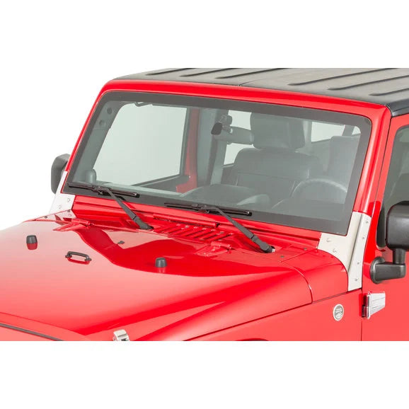 Load image into Gallery viewer, Kentrol Stainless Steel Windshield Supports for 07-18 Jeep Wrangler JK
