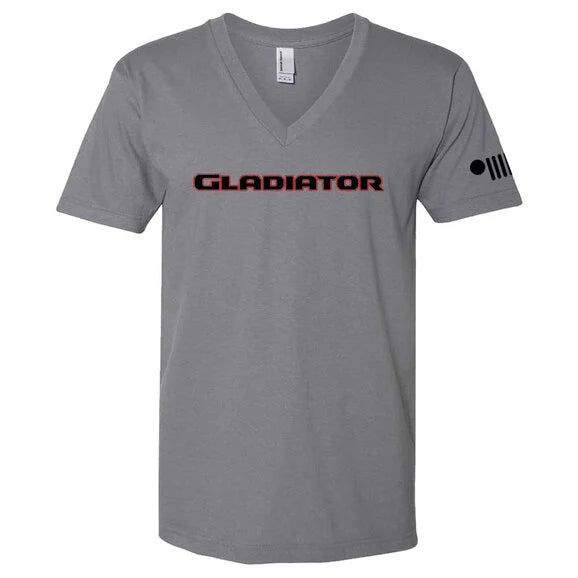 Jeep Merchandise Unisex V-Neck Jeep Gladiator- Slate Grey