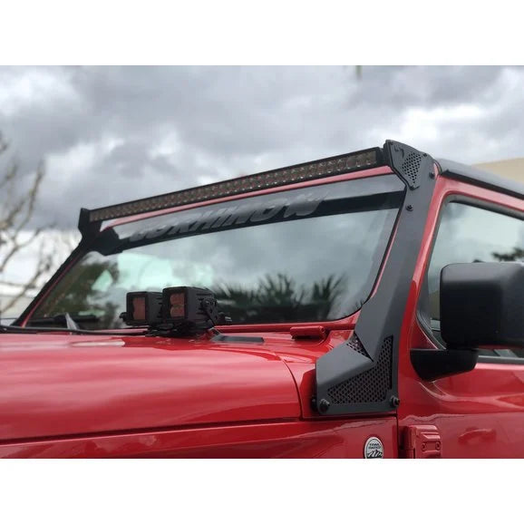 Load image into Gallery viewer, Go Rhino 730500T XE Series Windshield Light Mount for 18-22 Jeep Wrangler JL &amp; Gladiator JT
