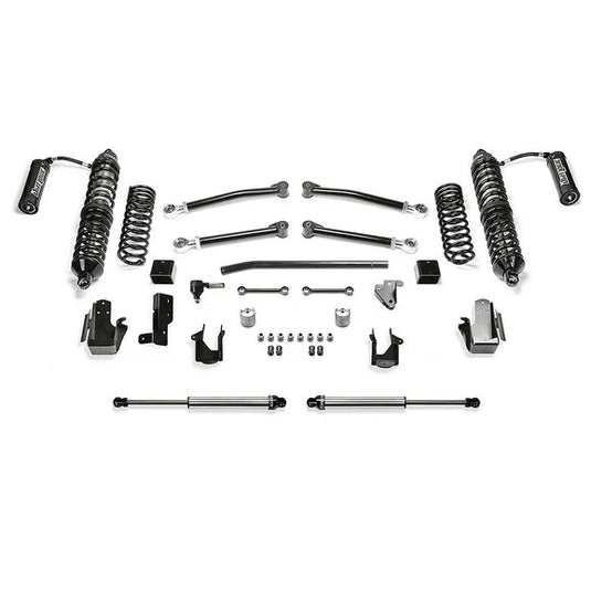 Fabtech 5″ Trail Lift Kit with 2.5" Dirt Logic Front Reservoir Shocks & 2.25" Rear Dirt Logic Shocks for 20-22 Jeep Wrangler JL Unlimited 4-Door