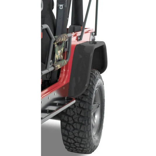 Warrior Products S7322-RAW Rear Tube Flares for 87-95 Jeep Wrangler YJ