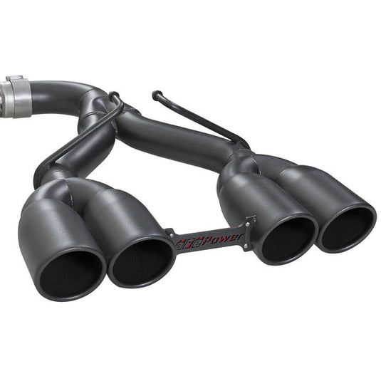 aFe Power Rebel Series 2.5" 304 Stainless Cat-Back w/ 3.5" Quad Tips for 18-24 Jeep Wrangler JL