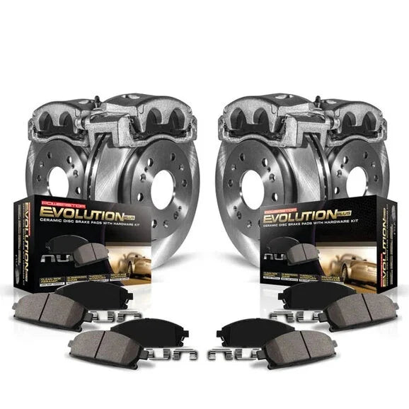 Power Stop KCOE7300 Z17 Evolution Ceramic Brake Kit with Calipers- Front & Rear for 15-18 Jeep Renegade