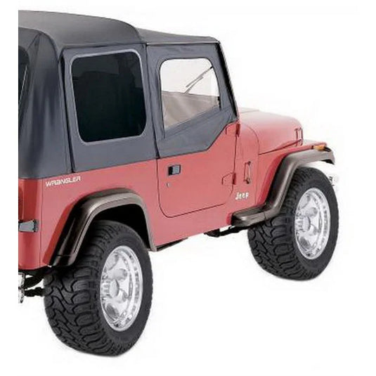 Rampage Products 994150423 Replacement Driver Side Tinted Window in Black Denim for 87-95 Jeep Wrangler YJ Rampage Complete or Rampage Replacement Soft Tops ONLY