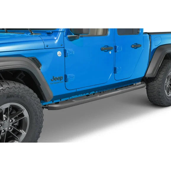 Load image into Gallery viewer, Rugged Ridge 11591.14 3&quot; Round Fine Textured Side Steps for 20-24 Jeep Gladiator JT
