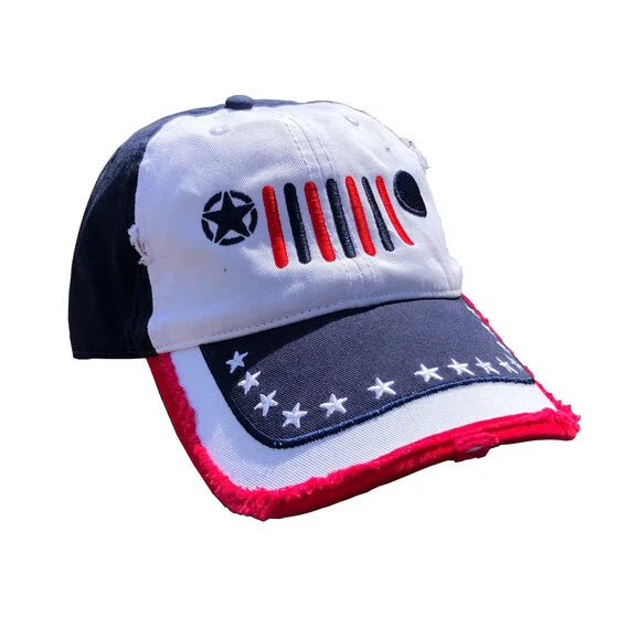 Load image into Gallery viewer, Jeep Merchandise Jeep Stars and Stripes Grille Hat
