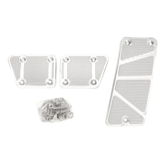 DV8 Offroad JP-180026-BL Billet Aluminum Pedal Pad Covers for 07-18 Jeep Wrangler JK with Manual Transmission