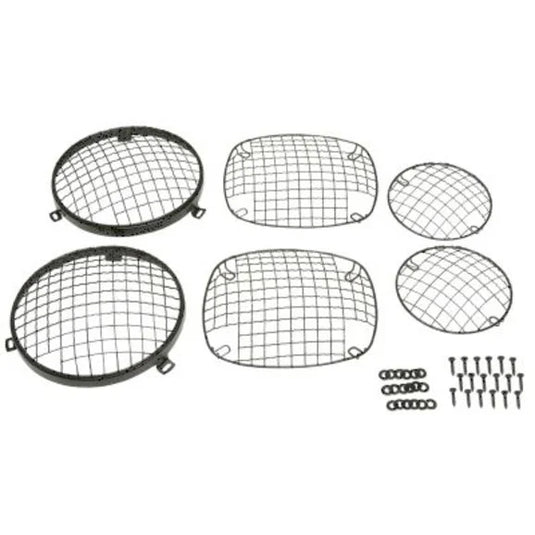 Kentrol Stainless Steel Wire Mesh Stone Guard Set for 76-86 Jeep CJ-5, CJ-7 & CJ-8 Scrambler