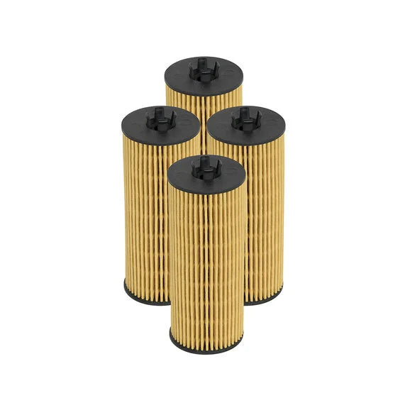 Load image into Gallery viewer, aFe Power 44-LF026-MB Pro Guard D2 Oil Filter (4 Pack) for 12-13 Jeep Wrangler JK &amp; Grand Cherokee WK2 with 3.6L
