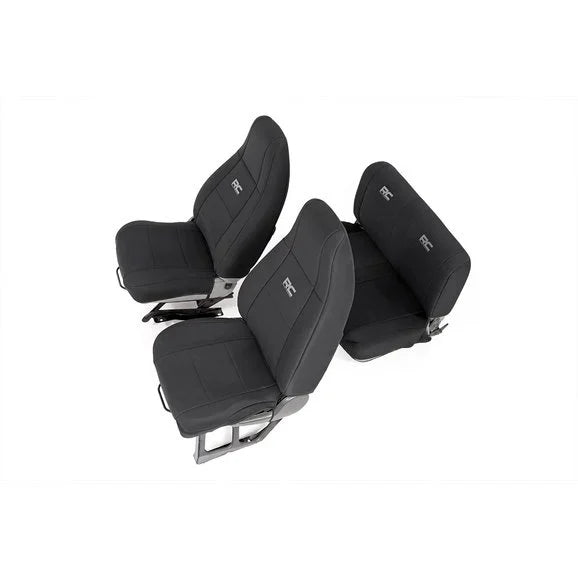 Load image into Gallery viewer, Rough Country 91008 Front &amp; Rear Seat Covers for 87-90 Jeep Wrangler YJ
