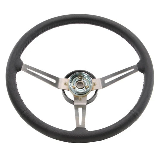 OMIX 18031.06 OE Leather Grip Steering Wheel for 76-95 Jeep CJ & Wrangler YJ