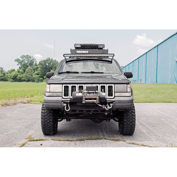 Load image into Gallery viewer, Rough Country 70567 50in Curved LED Light Bar Windshield Mounts for 93-98 Jeep Grand Cherokee ZJ
