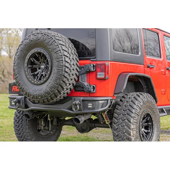 Load image into Gallery viewer, Rough Country 10649 Tubular Rear Bumper for 07-18 Jeep Wrangler JK
