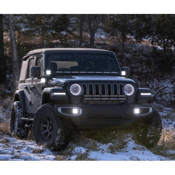 Load image into Gallery viewer, Diode Dynamics Cowl Mounted SS3 LED Light Kit for 18-24 Jeep Wrangler JL &amp; Gladiator JT
