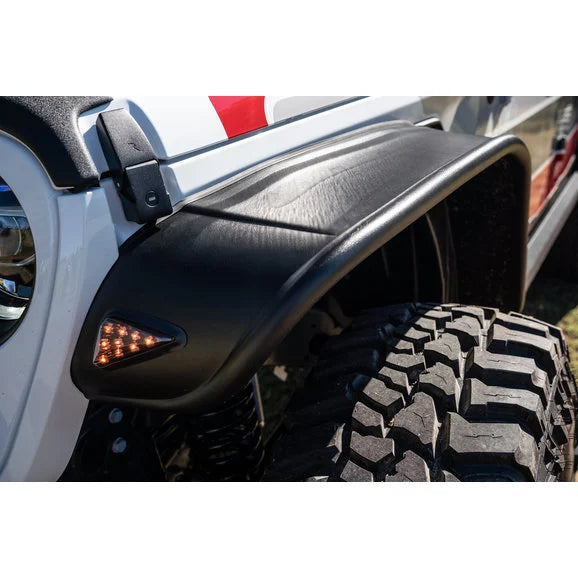 Load image into Gallery viewer, Bushwacker 10928-07 Flat Style Fender Flares for 20-24 Jeep Gladiator JT
