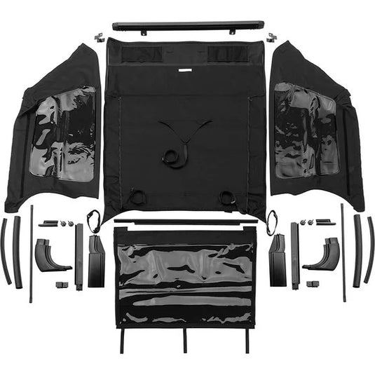 Rampage Products 106635 Frameless Complete Trail Top in Black Diamond for 04-06 Jeep Wrangler Unlimited TJ