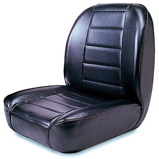Rugged Ridge 13400.01 Classic Low-Back Bucket Seat in Black Vinyl for 76-95 Jeep CJ-5, CJ-7, CJ-8 Scrambler & Wrangler YJ