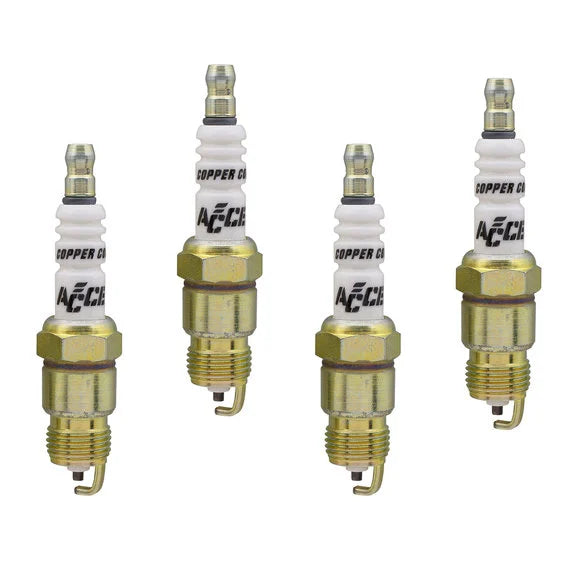 Accel 0736-4 U-Groove Spark Plugs for 84-02 Jeep Vehicles with 2.5/4.0L Engine