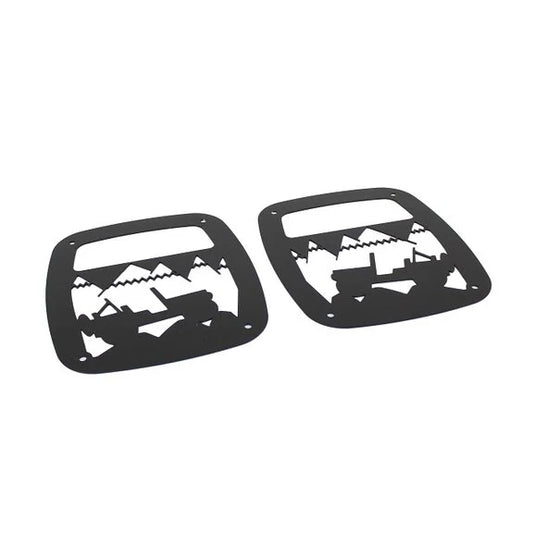 Kentrol 80709 Heritage Tail Light Guards for 1976-06 CJ, YJ and TJ Jeeps