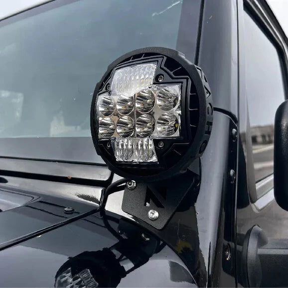 Nacho Offroad Lighting A-Pillar Light Mounts for 07-18 Jeep Wrangler JK