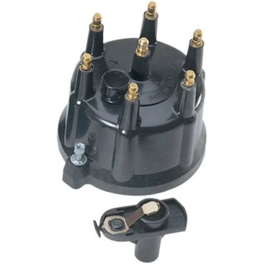 Performance Distributors Black Distributor Firepower Cap and Rotor for 91-99 Jeep Wrangler YJ, TJ & Cherokee XJ