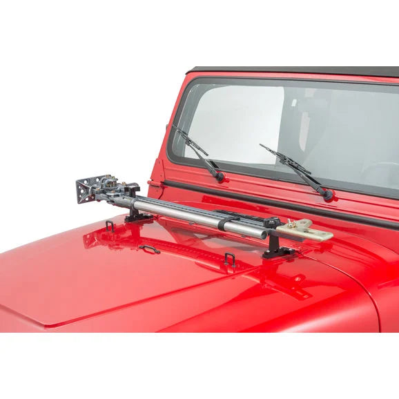 Load image into Gallery viewer, Hi-Lift Jack X-Treme Jack 48&quot; in Silver with Jack Hood Mount &amp; Hood Mount Lock for 76-95 Jeep CJ-5, CJ-7, CJ-8 Scrambler &amp; Wrangler YJ
