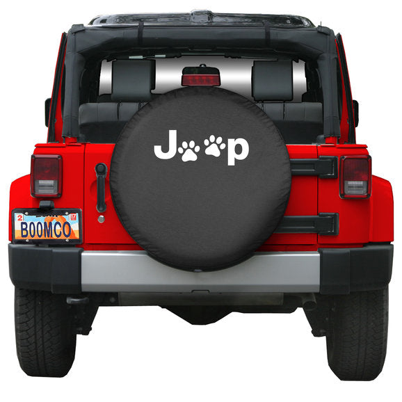 Load image into Gallery viewer, Boomerang Enterprises Jeep Paw Print Logo Tire Cover for 87-18 Jeep Wrangler YJ, TJ, &amp; JK
