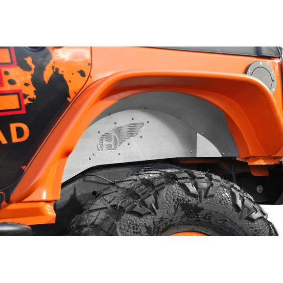 Load image into Gallery viewer, HyLine OffRoad Aluminum Rear Inner Fender Liner for 07-18 Jeep Wrangler JK
