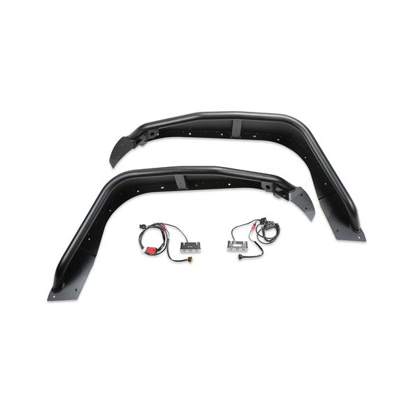 Fabtech FTS24212 Front Steel Tube Fenders for 18-22 Jeep Wrangler JL and Gladiator JT