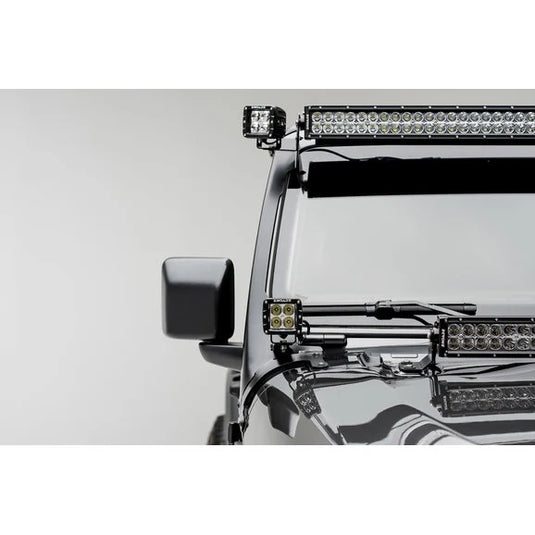 ZROADZ Z374831-KIT2 Roof Level Mounting Kit with a 50" LED Light Bar & (2) 3" LED Pods for 18-21 Jeep Wrangler JL & Gladiator JT