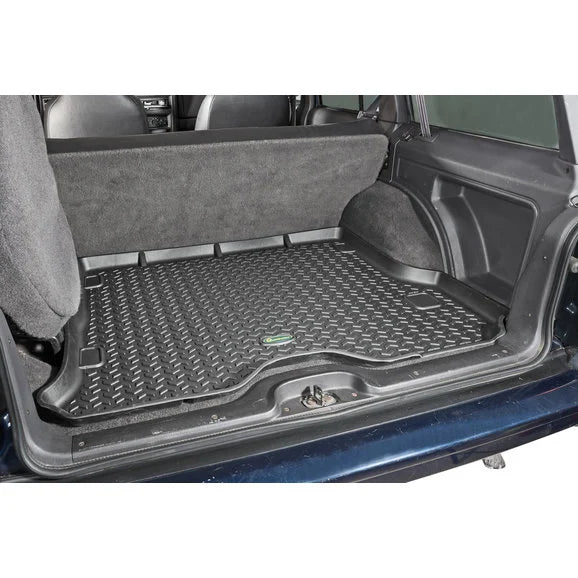 Load image into Gallery viewer, Quadratec Ultimate All Weather Rear Cargo Liner in Black for 84-01 Jeep Cherokee XJ
