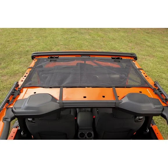 Rugged Ridge 13579.74 Front Eclipse Mesh Sun Shade for 18-23 Jeep Wrangler JL 2-Door