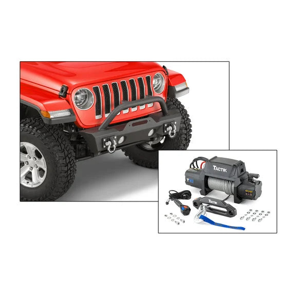 TACTIK Stubby Front Bumper and TACTIK Winch for 18-23 Jeep Wrangler JL