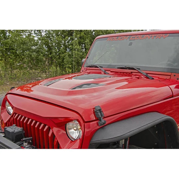 Load image into Gallery viewer, Rough Country 10525 Vented Performance Hood for 07-18 Jeep Wrangler JK
