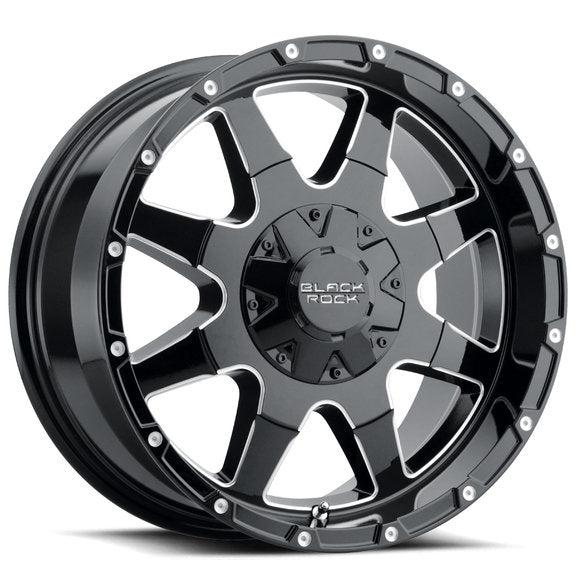 Black Rock Series 904B Fury I Wheel for 07-20 Jeep Wrangler JL, JK & Gladiator JT