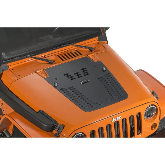 HyLine OffRoad Louvered Hood Panel for 13-18 Jeep Wrangler JK with Dual Washer Nozzles