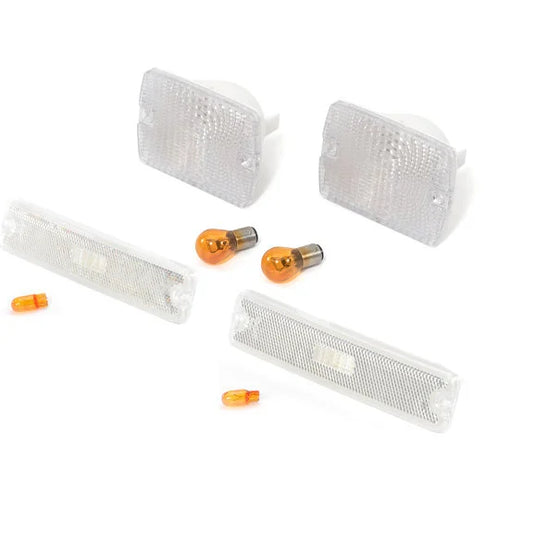 Crown Automotive RT28010 Clear Corner & Turn Signal Lens Kit for 87-93 Jeep Wrangler YJ