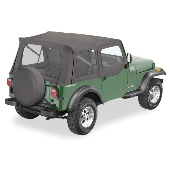 Bestop Supertop Soft Top with Soft Upper Doors for 87-95 Jeep Wrangler YJ