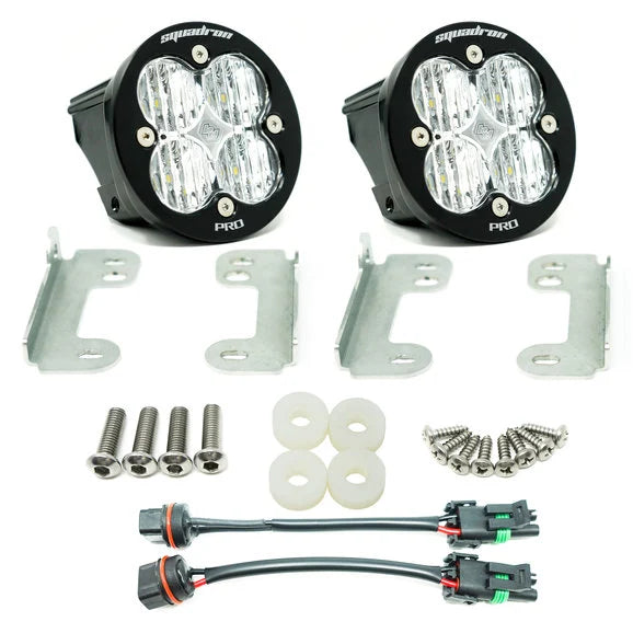 Baja Designs 447071 Squadron-R PRO LED Fog Pocket Light Kit for 18-24 Jeep Wrangler JL Sahara and Gladiator JT Overland