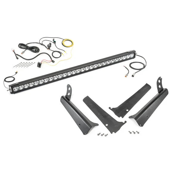 Load image into Gallery viewer, Quadratec J5 LED Light Bar Kit with Windshield Mounting Brackets for 97-06 Wrangler TJ
