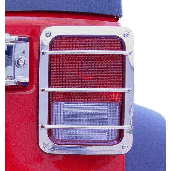 Load image into Gallery viewer, Kentrol Taillight Guards in Stainless Steel for 07-18 Jeep Wrangler JK
