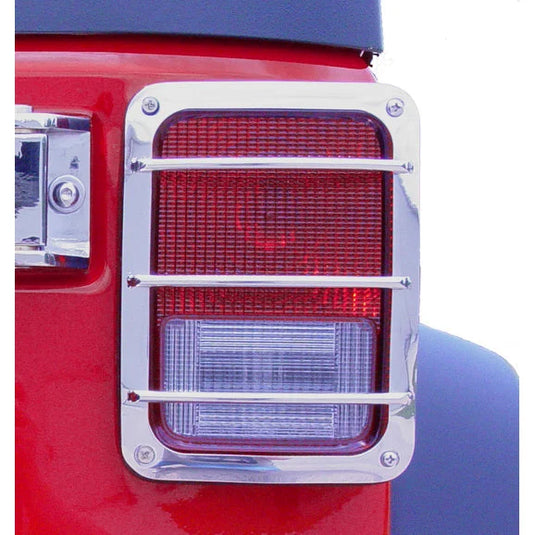 Kentrol Taillight Guards in Stainless Steel for 07-18 Jeep Wrangler JK