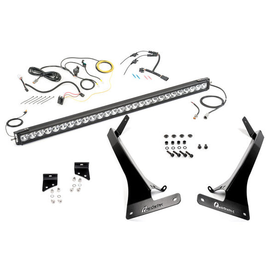 Quadratec J5 LED Light Bar with Windshield Mounting Brackets for 18-24 Jeep Wrangler JL & Gladiator JT