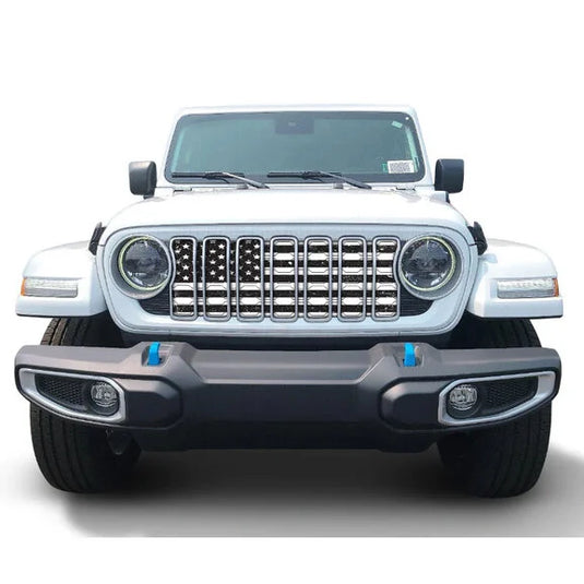 Under The Sun Inserts American Flag Series Grille Insert for 24 Jeep Wrangler JL and Gladiator JT