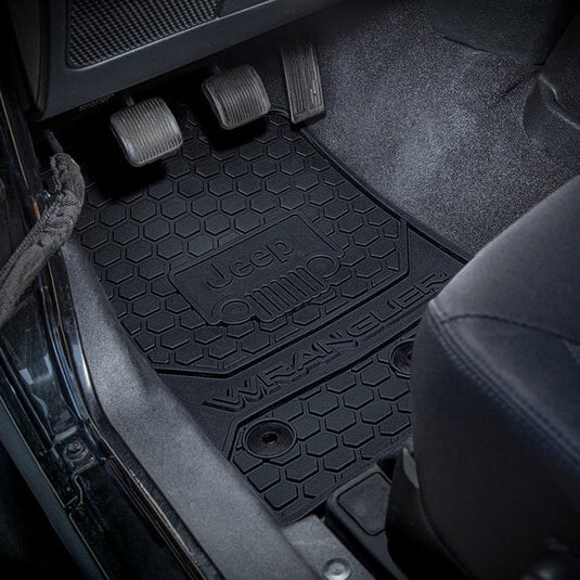 Plasticolor 001803R01 Front Jeep Logo Floor Mats for 14-18 Jeep Wrangler JK